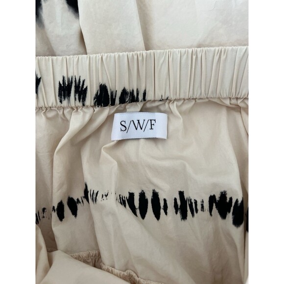 SWF Abode Maxi Skirt Cream Tie Dye Elastic Waist Size XS EUC - Picture 7 of 9